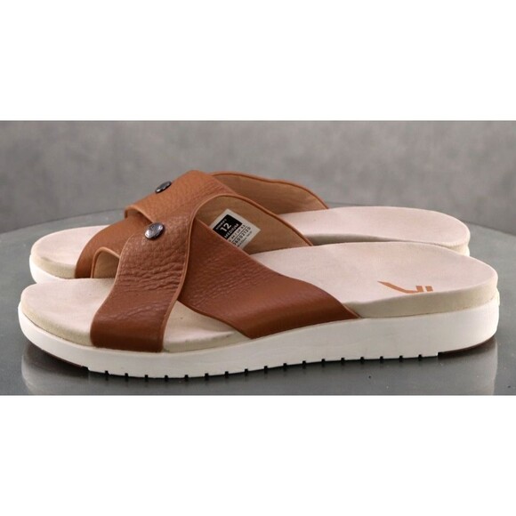 Kuru Breeze $130 Women's Slide Sandals Size 12 Leather Brown - Picture 2 of 11